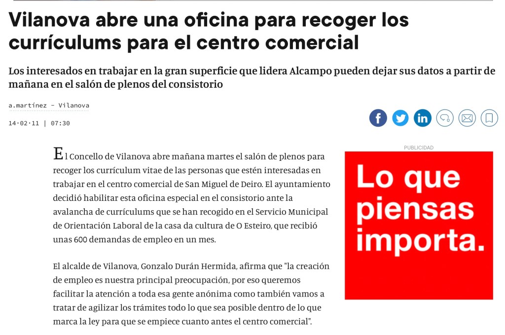 EL CENTRO COMERCIAL DE SAN MIGUEL: LA HISTORIA INTERMINABLE ( porque es de película… )